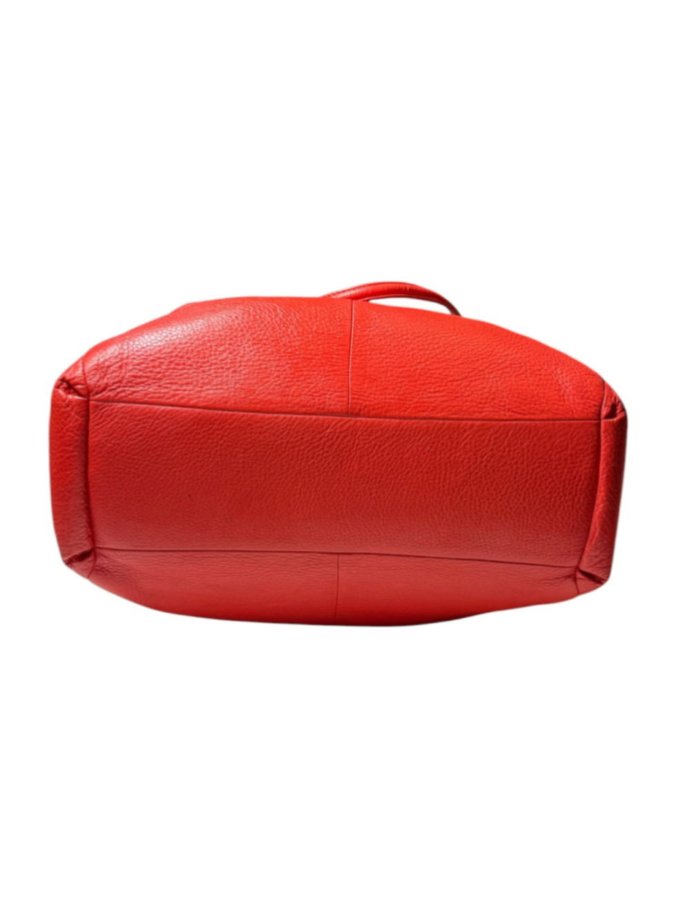 Women's Madison Coach Red Pebbled Leather Hobo - Picture 7 of 9
